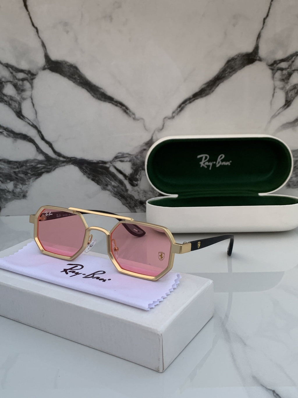 Rayban 05 gold pink