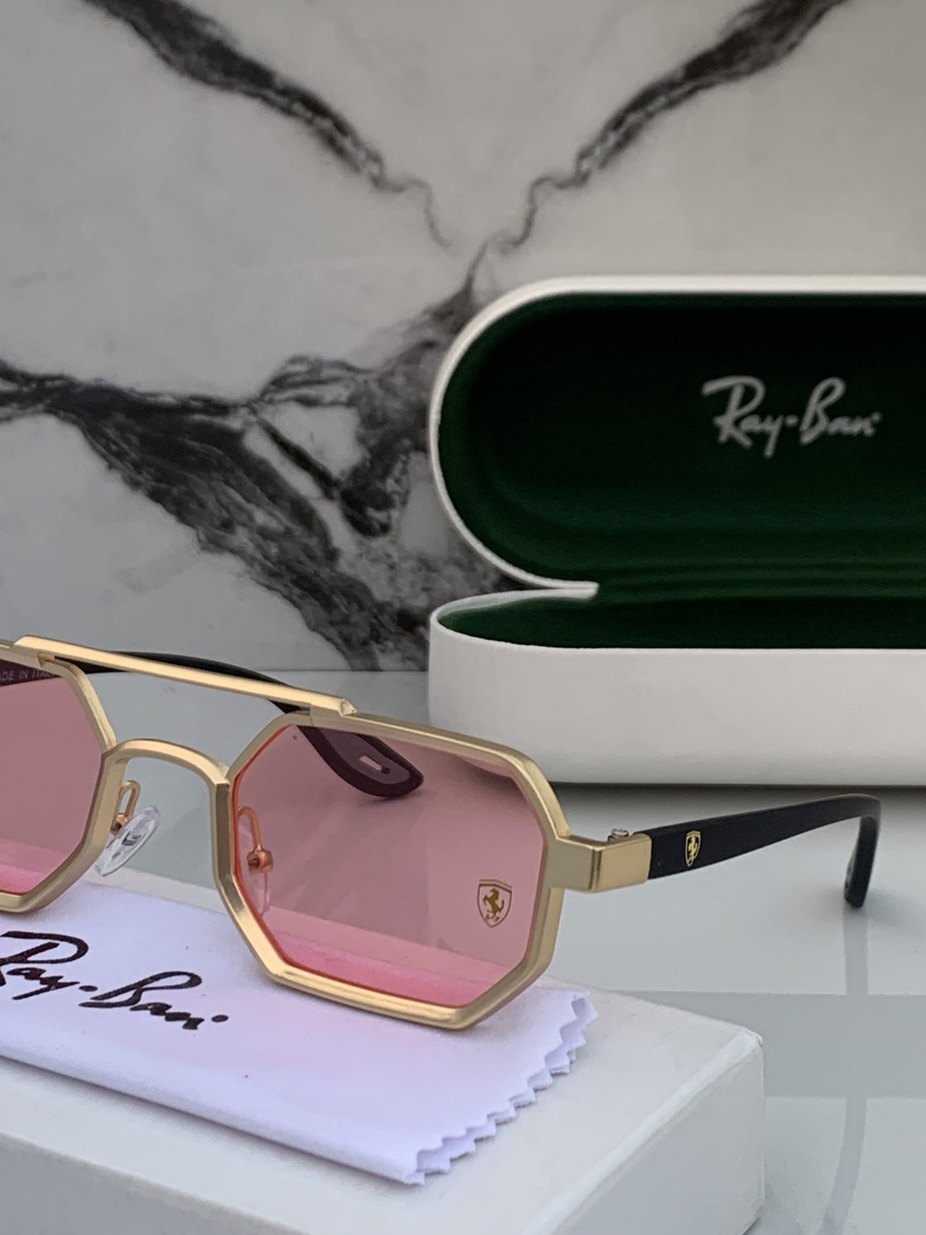 Rayban 05 gold pink