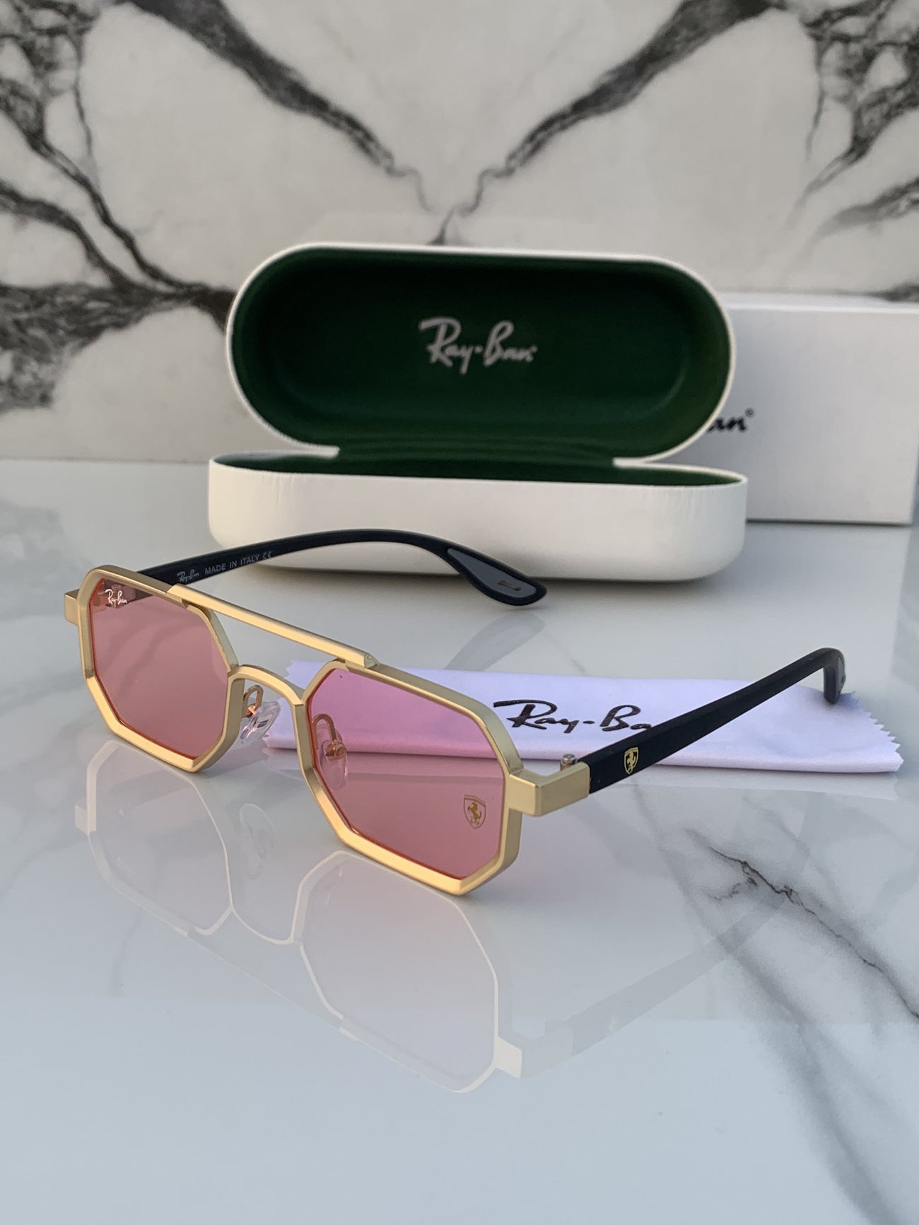 Rayban 05 gold pink
